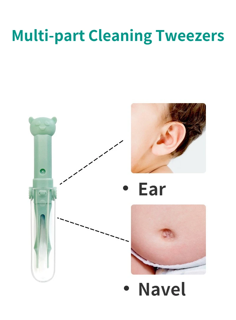 3-1pcs Baby Dig Booger Clip Infants Clean Ear Nose Navel Safety