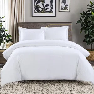 Wholesale 4 Pcs 300TC 100% Cotton Woven Modern Satin Flat Fitted Bed Sheet Set for Hotel Use Durable and Eco Friendly