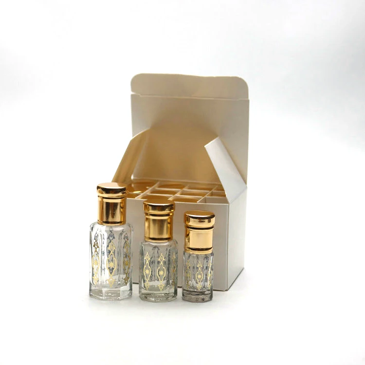 Wholesale 3ml Attar Mini Arabic Crystal Perfume Bottles Black Plating  Crystal Glass Perfume Oil Bottle