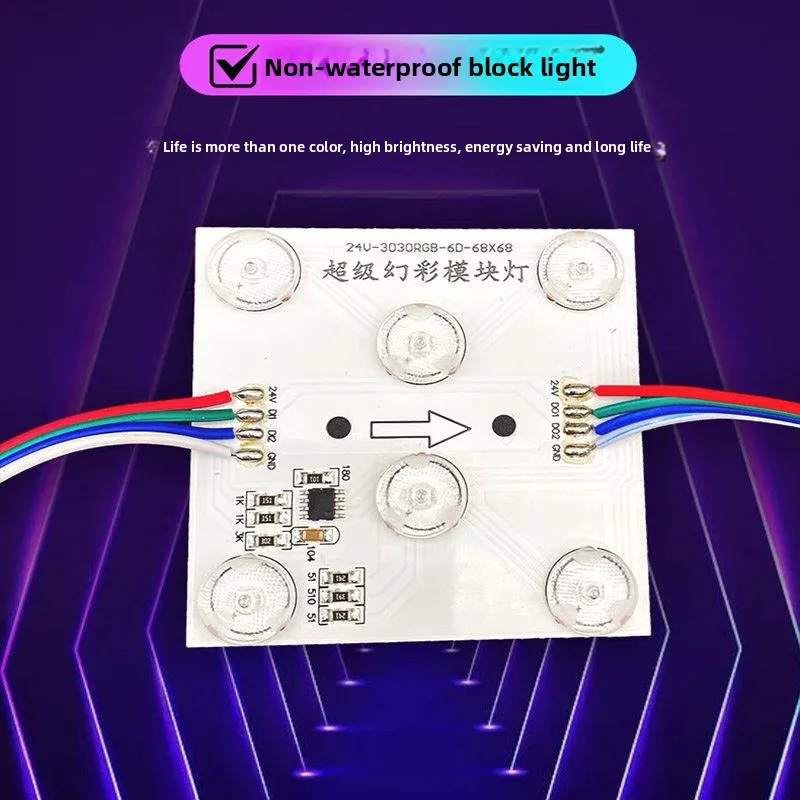 RGB Φανταστικής Χρωματικής Απόχρωσης Μονάδα Σημειακής Πηγής Φωτός με LED, Προγραμματιζόμενη Λωρίδα Φωτισμού, Διασπορά Ανάκλασης με Μαλακό Φιλμ για Φωτεινά Κουτιά Διαφημίσεων