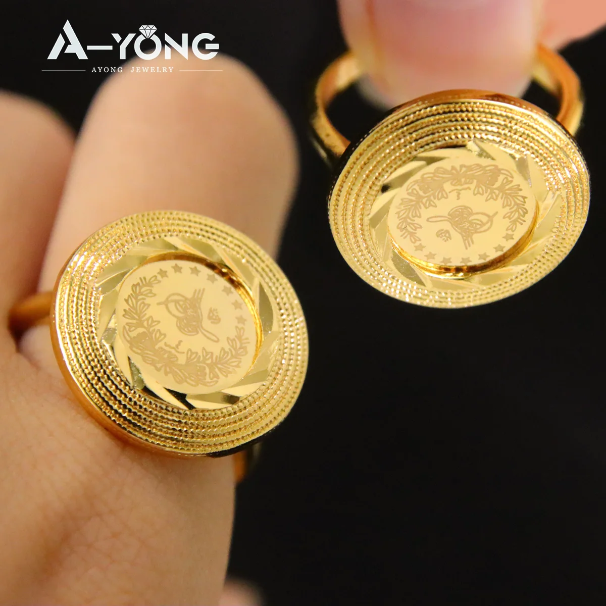 Luxury Dubai 18K Gold Plated Jewelry Set Non Tarnish Fine Coine Jewelry Set  for Women