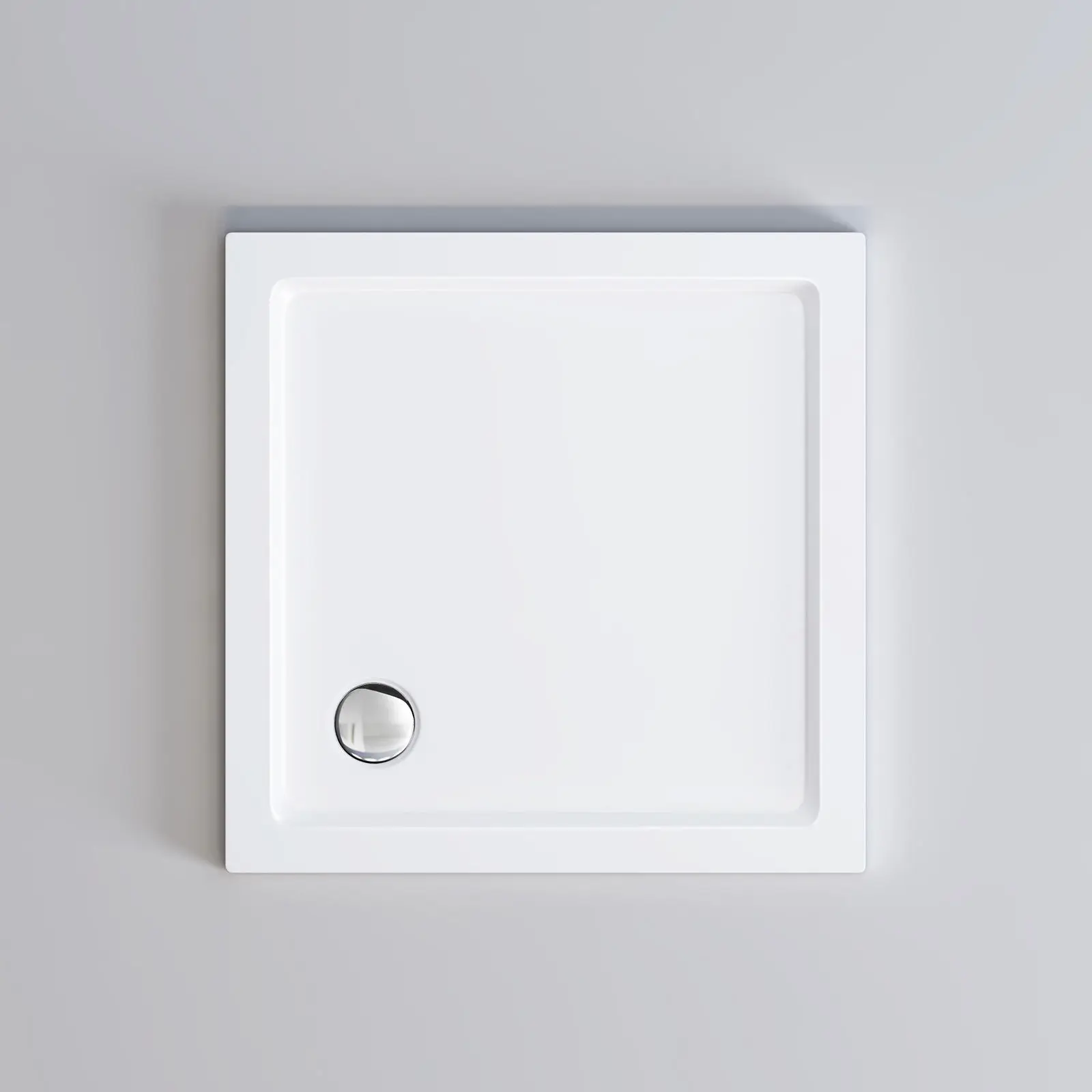 Shower Tray White square Shape Artificial Stone Resin Material Shower Pan Applied to Shower Rooms