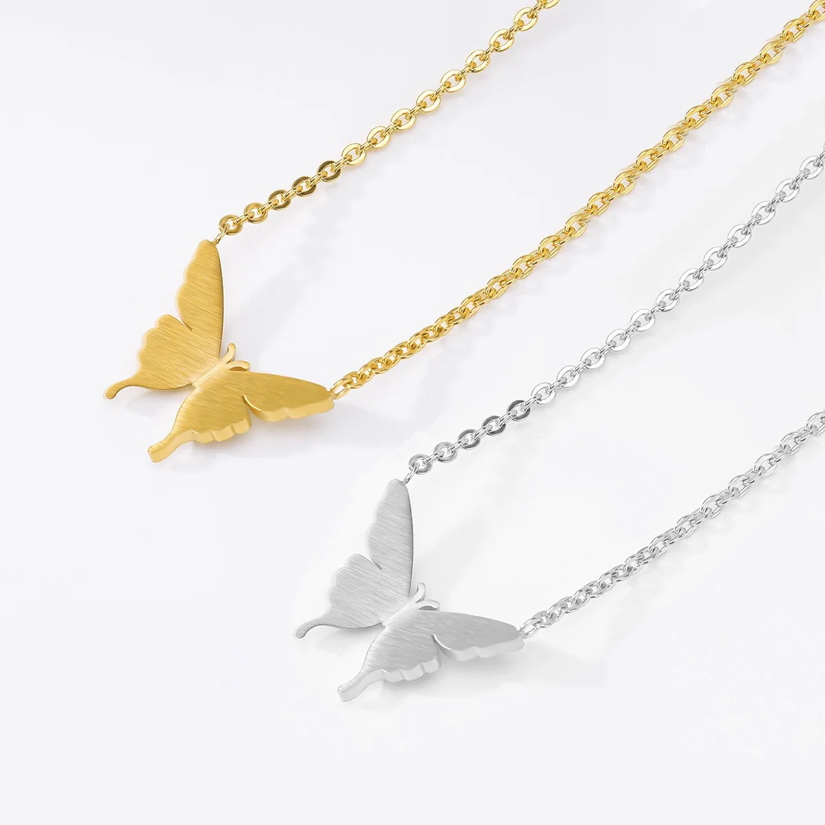 Gold Plated Jewelry Butterfly Necklace 