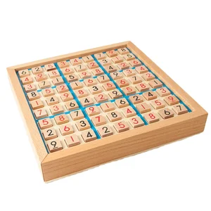 Eduland Montessori Educational Wooden Board Game Traditional Sudoku Chess Logic Puzzle Unisex Toy for Kids