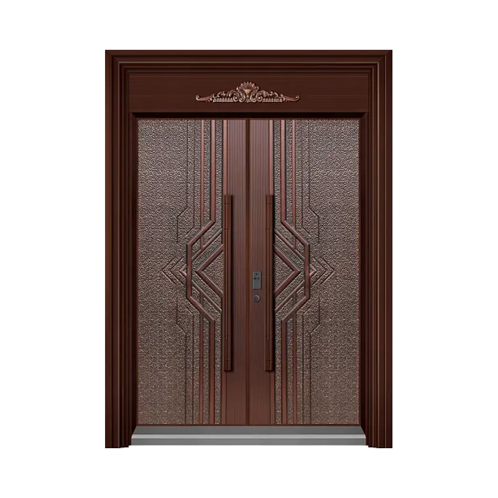 Modern Luxury Design Copper Stainless Steel Anti-Theft Security Entrance Steel Gate for Villa Apartment for Exterior Perfect