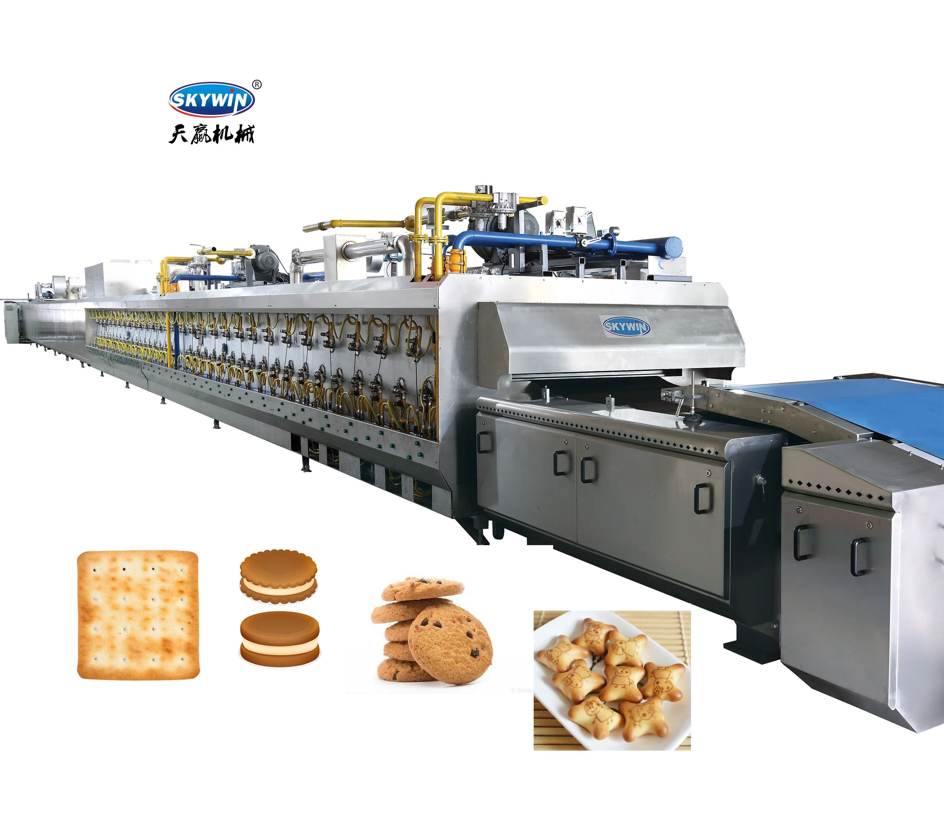 Automatic Biscuit Production Line Soda Cracker Biscuit Cookie Making Machine