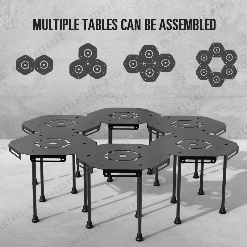 Алюминиевый круглый Настольный шестигранный переносной складной стол для кемпинга