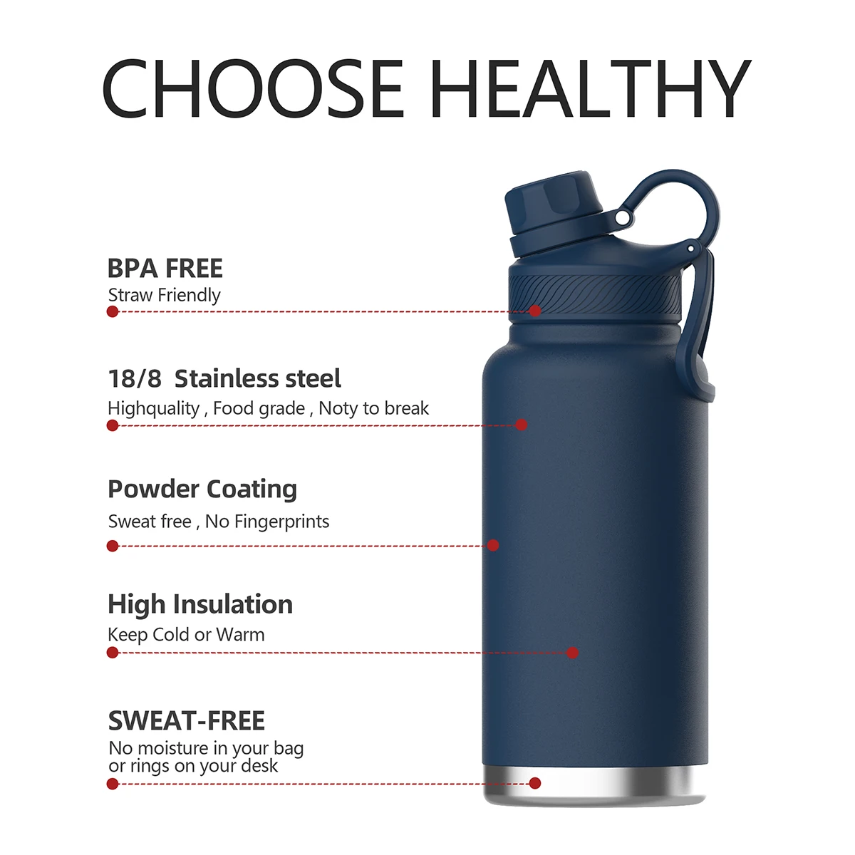 Vacuum Flask 32 Oz Growler Hydro Flask 1000ml Big Growler Vacuum