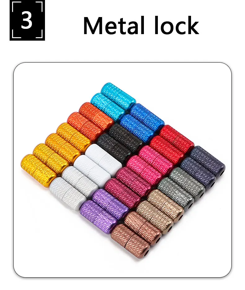 1pair No Tie Shoelaces Round Elastic Shoe Laces Sneakers Shoelace Quick