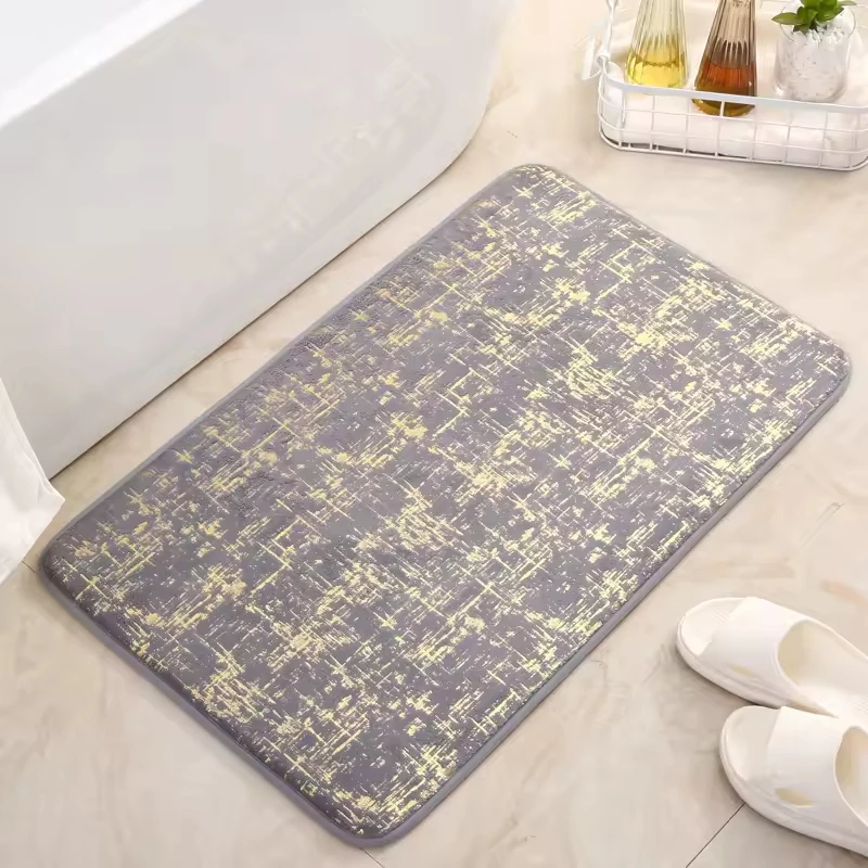  Morden anti-slip bath mats 100% Polyester PVC Bottom Memory Foam bathroom mat super absorber