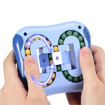 Rotating Magic Beans Cube Fingertip Fidgeted Toys Kids Adults Stress Relief Spin Bead Puzzles Children Education Intelligence