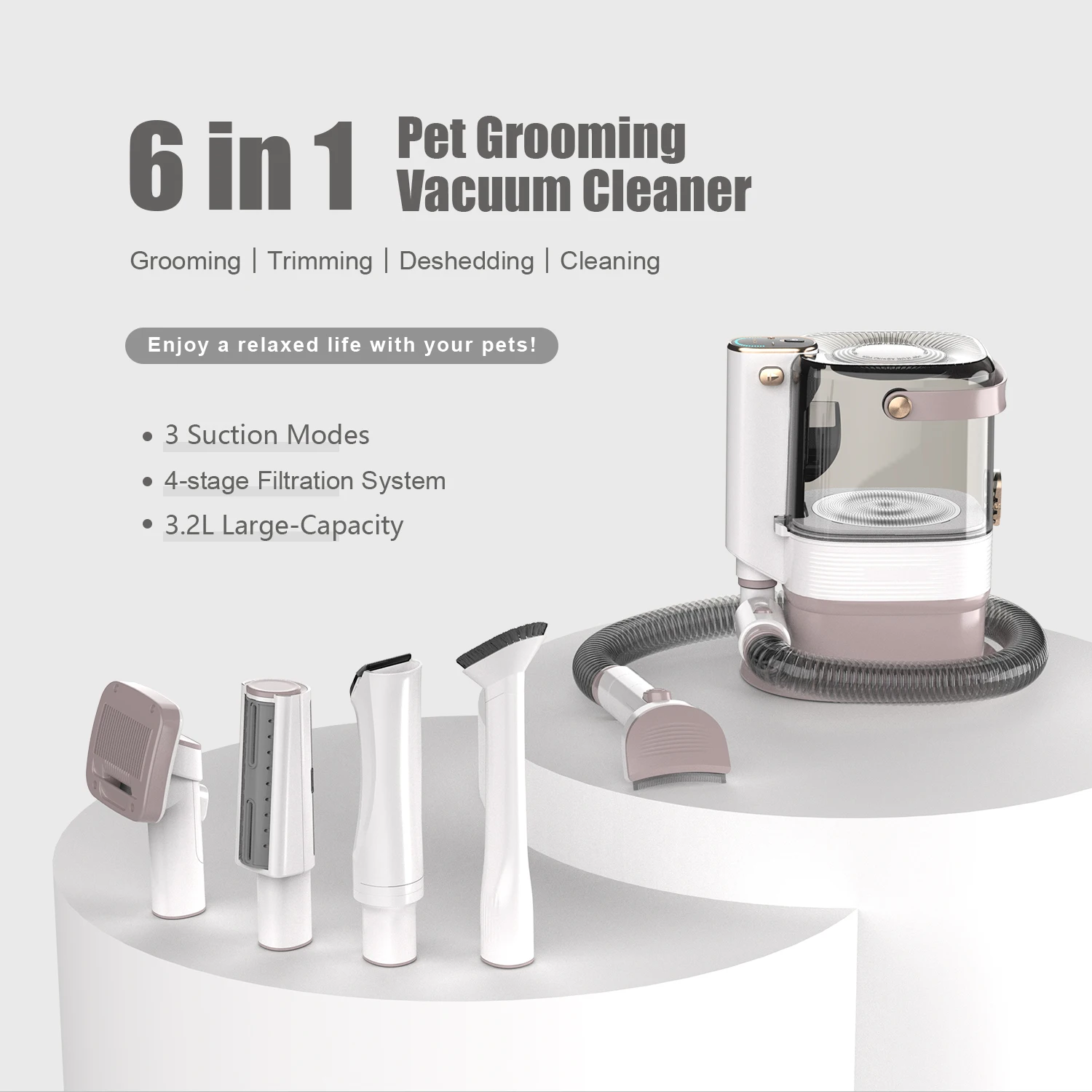 3.2l Electric Hair Clipper Hair Grooming Slicker Deshedding Dog Cat