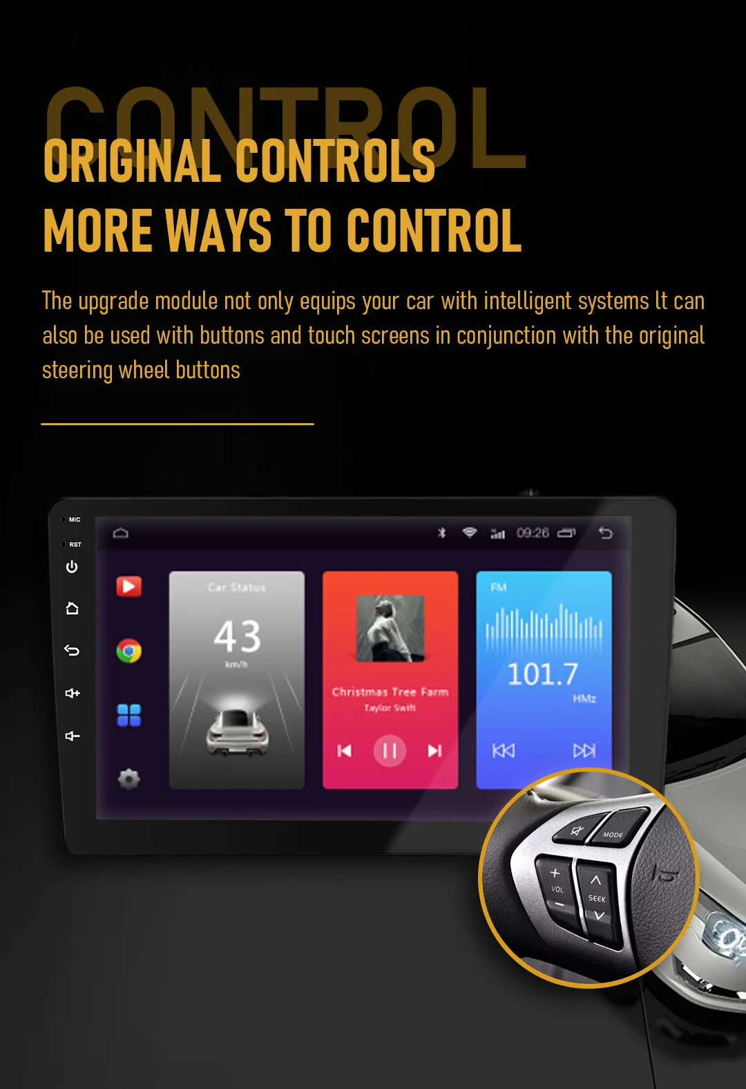 7 Inch 9 Inch 10 Inch Touch Screen Android Car Radio Universal 1 Din ...