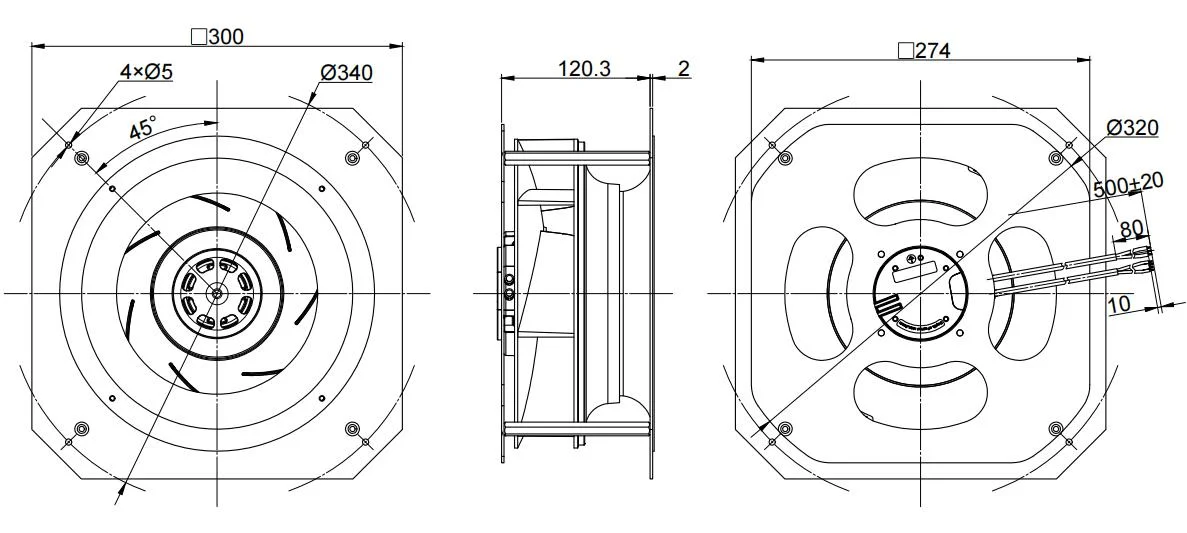 Plug Fan, IP55, 250mm, Stainless, Steel - detail 4