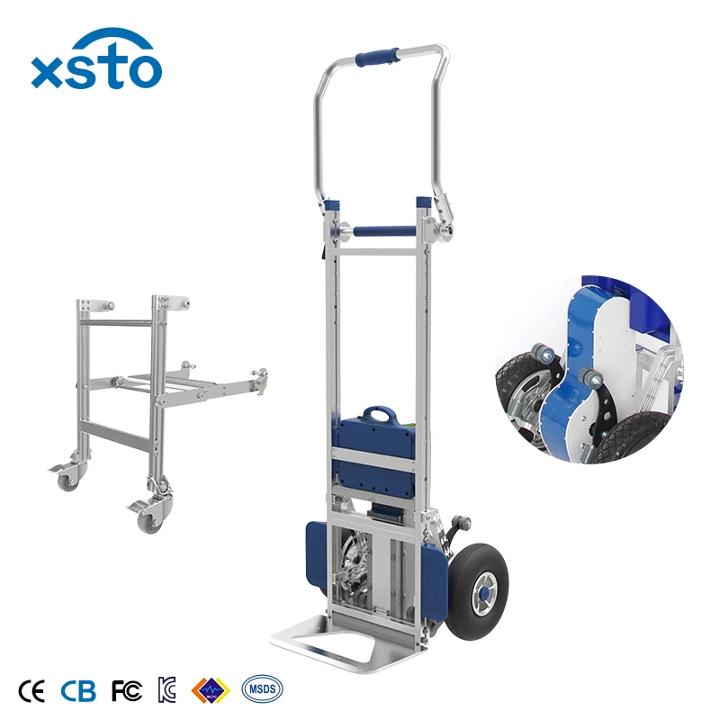 Hot sale 200kg big capacity automatic hand truck electric stair climber trolley