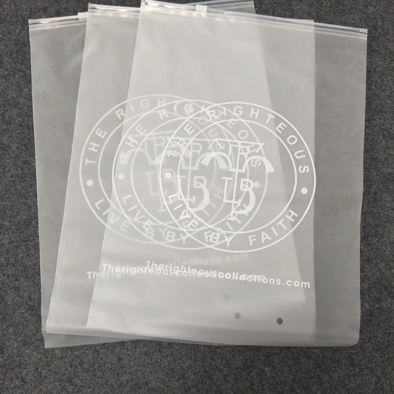 100 10x14''/25x35cm Zipper Bag for Clothing,custom Frosted Zipper Bags,  Clear Zip Lock Bag, High Quality Clothes Plastic Bag 