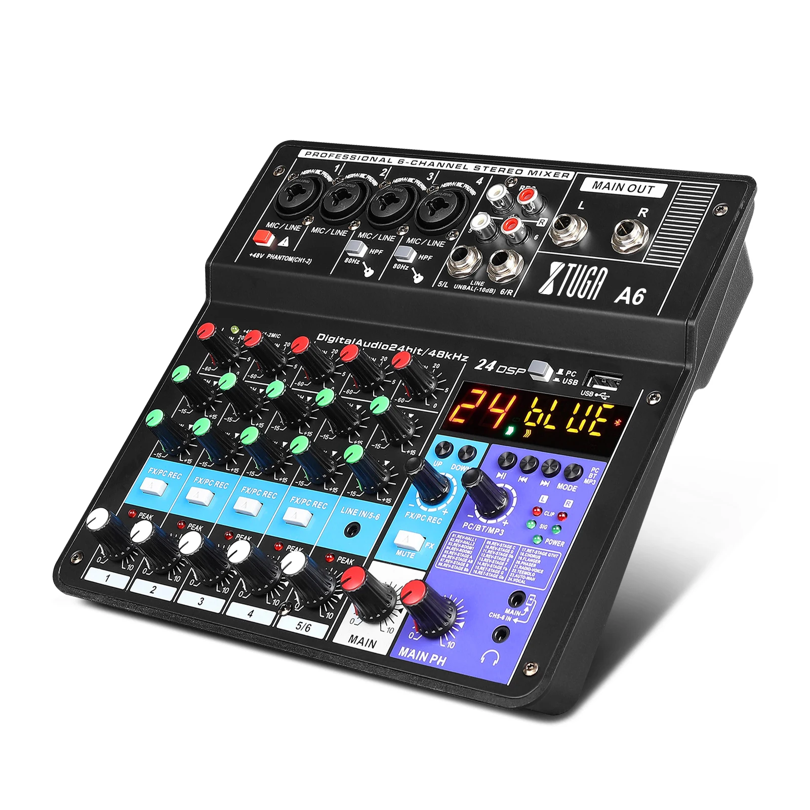【新品未使用】6チャンネル DJオーディオミキサー USB Bluetooth Amazon | BOMGE 6チャンネルdjオーディオミキサー、MP3 USB
