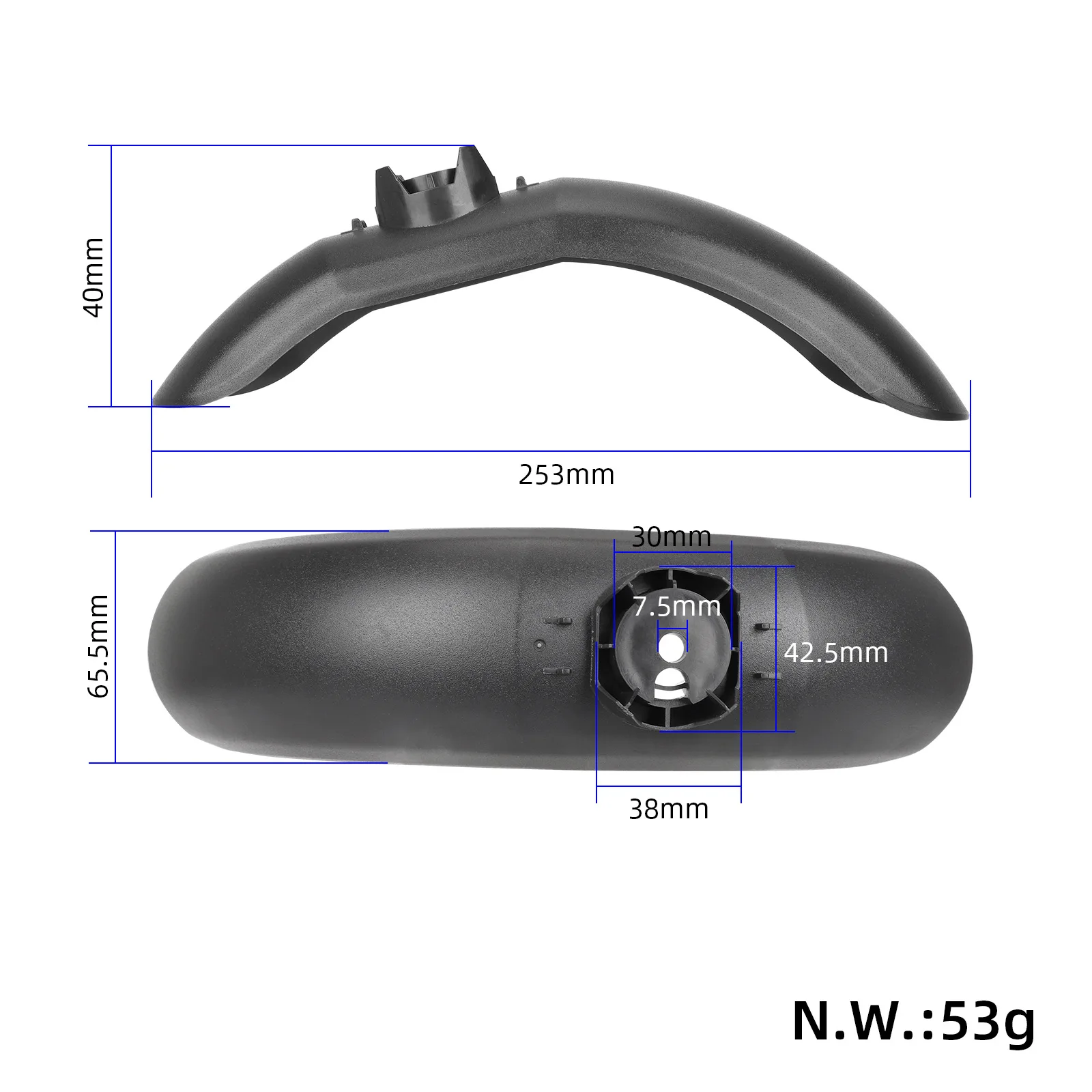 Elektrischer Schnee Roller Front Fender Cover Front Water Fender for Max G30 Electric Scooter Parts