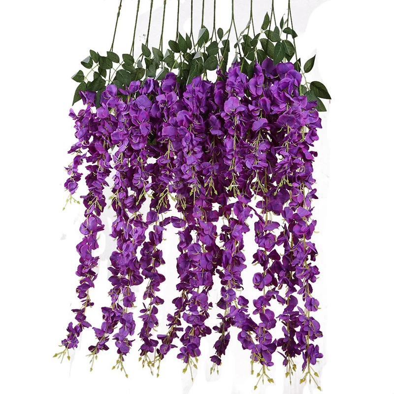 Seven-Color Optional Plastic Artificial Wisteria Wedding Party Favors and Decoration