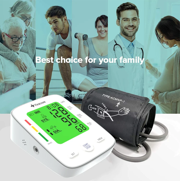 Simple Setup Pulse Rate Irregular Heart Rate Blood Pressure Monitor Upper Arm with Big Belt