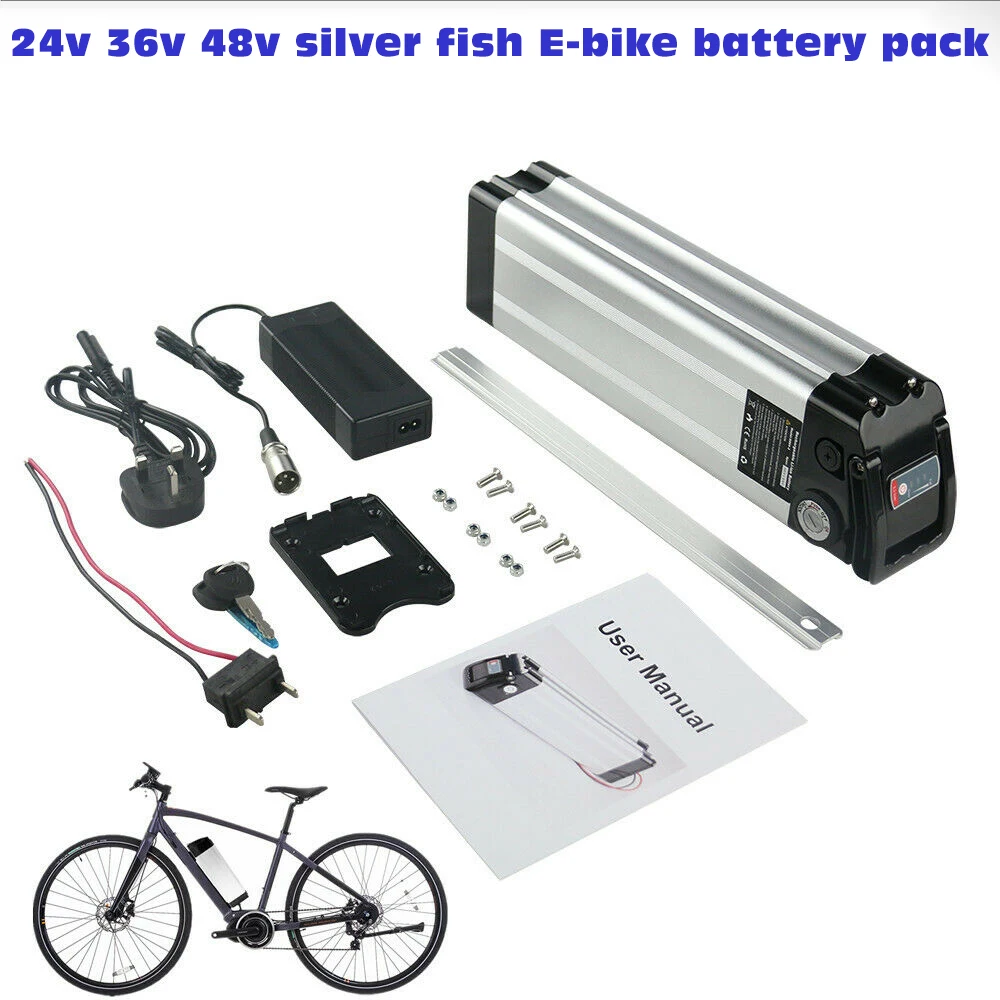 24V 36V 48V 20Ah シルバーフィッシュバイクリチウムイオン電池 12.8V 12Ah