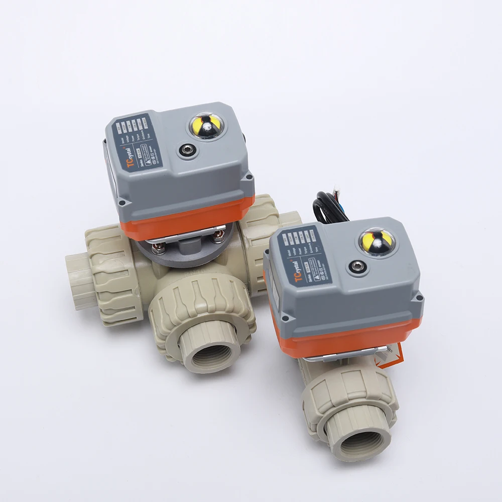 Motorized PPH 3-way ball valve DC24V