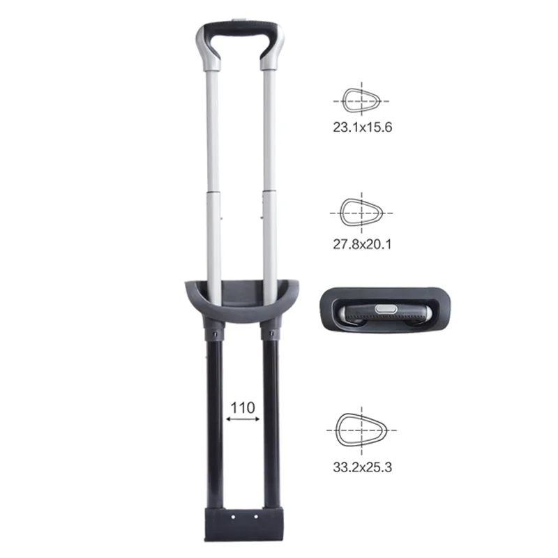 Extendable Retractable Push Button Luggage Handles Parts