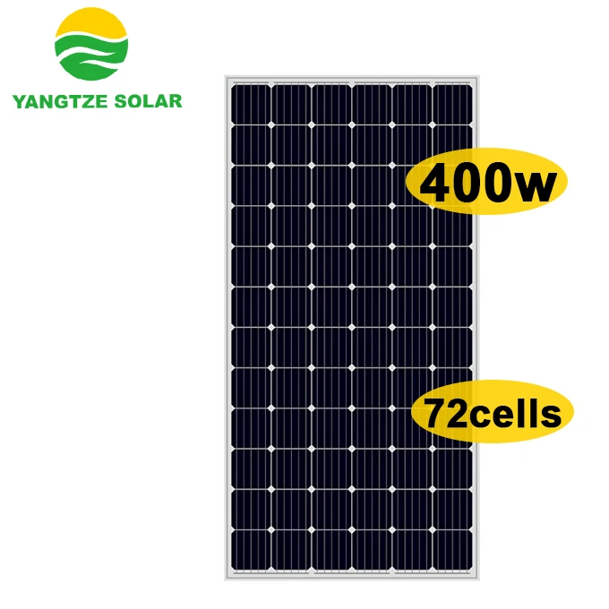 Yangtze Highest efficiency 72cells Super Power 36v 360W 380w 400w best price solar panels house