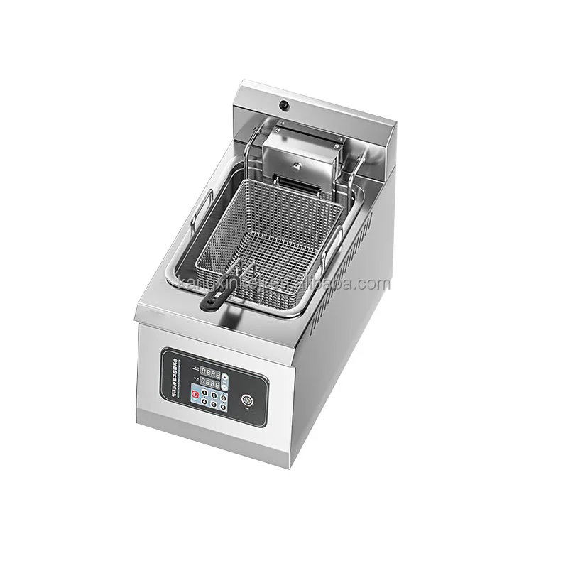 Large Capacity 14L Machine Double Electric Deep Fat Microcomputer Control Oil Fryer