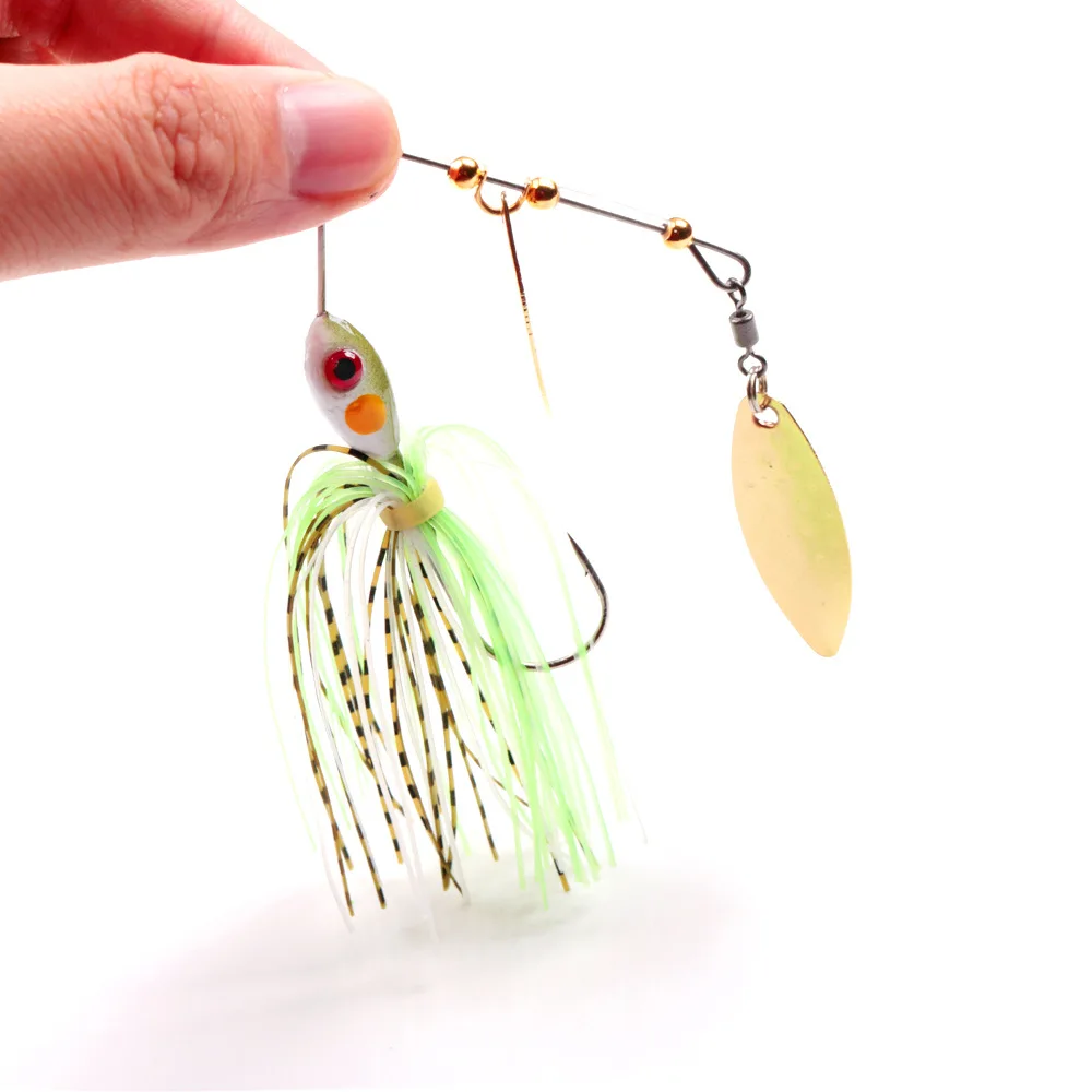 Set Da Pesca 10 Spinnerbait Metallici Con Scatola Porta Esca - Esca Artificiale Per Trota, Salmone, Persico, Luccio - Pesi Da 3 A 7 Grammi
