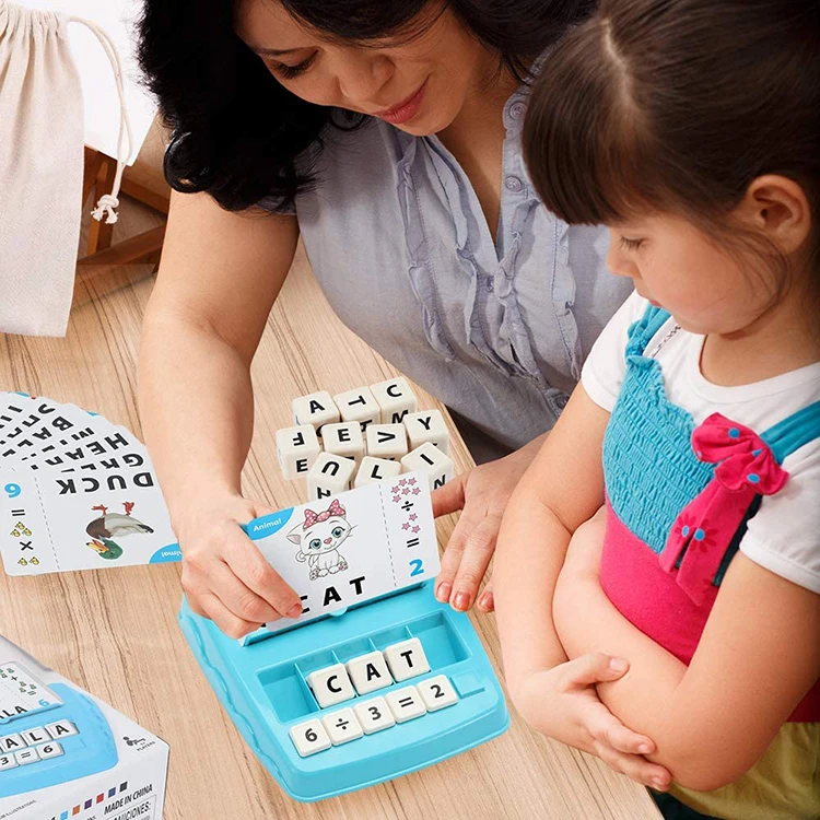 Детский сад, подходящие буквы, слова, орфография, подсчет, математические игры, машина, домашний чоол, дошкольные обучающие игрушки
