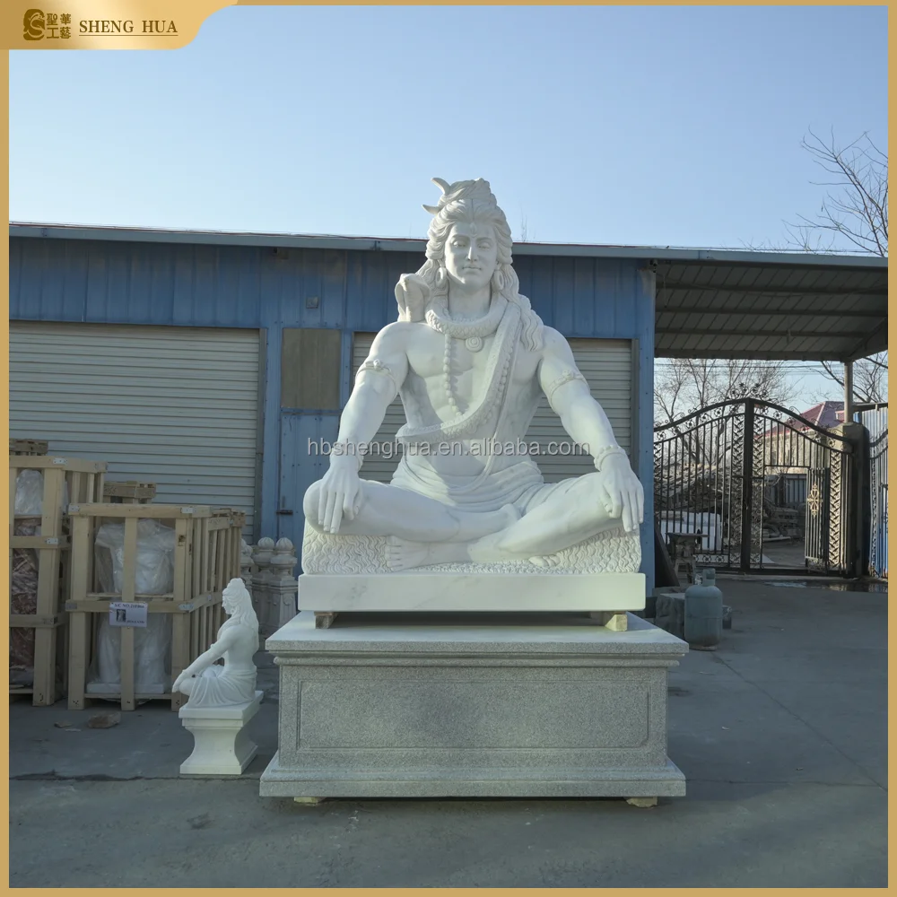 Factory Price Indian Hindu God Lord Shiva Stone Marble Life Size Statue