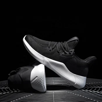 Professional Fashion Lace Up Breathable Flying Woven Men Running Waterproof Sneakers
