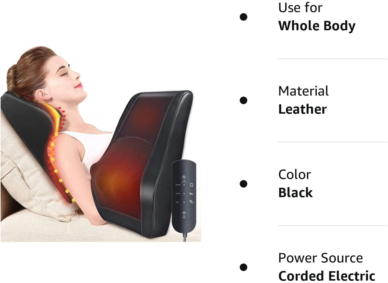 Back Massager With Heat Shiatsu Back And Neck Massager Kneading Deep