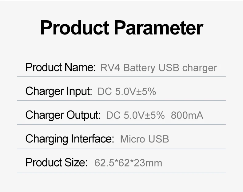 RingTeam RV4 Battery USB Charger for Ring Doorbell 3 Ring Video Doorbell 2 Ring Spotlight Camera Stick Up Camera factory