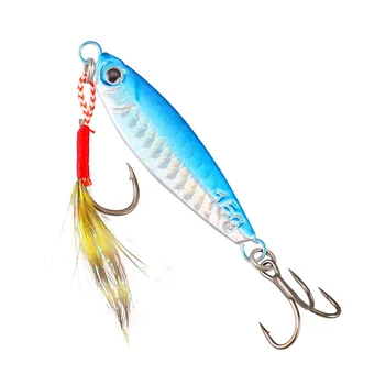 Custom Scale Falling ABS Plate Lure Bait Set Far-cast Fish Scale Pattern Sequin Artificial Hard Bait Hooks for Freshwater Sea – Hard Lure – view 2