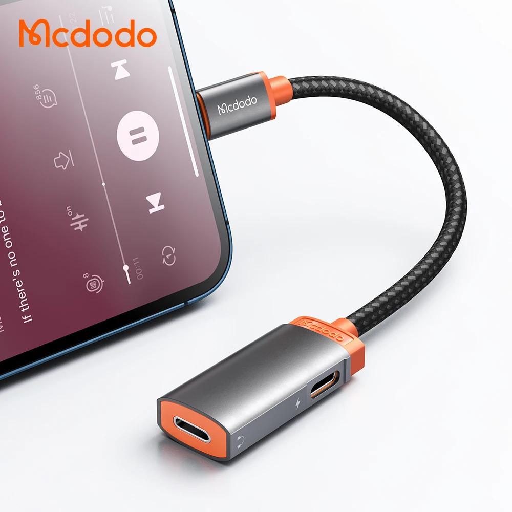 
 Audio Lighting to Lightning 2 in 1 Headphone Adapter for Iphone Usb Adapter for Iphone Music Call Wired Aux Audio Adapter  