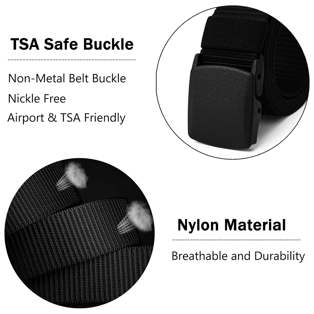 Durable Training Durable Nylon Web Belt Outdoor Sports Training Safe Buckle Plastic Tactical Belts