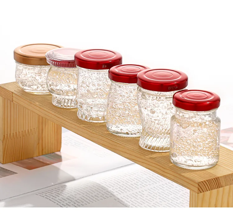 High Quality Edible Bird's Nest in Elegant Metal Glass Jar for Whiskey Perfumes Eye Cream Candies Wines Canned Foods