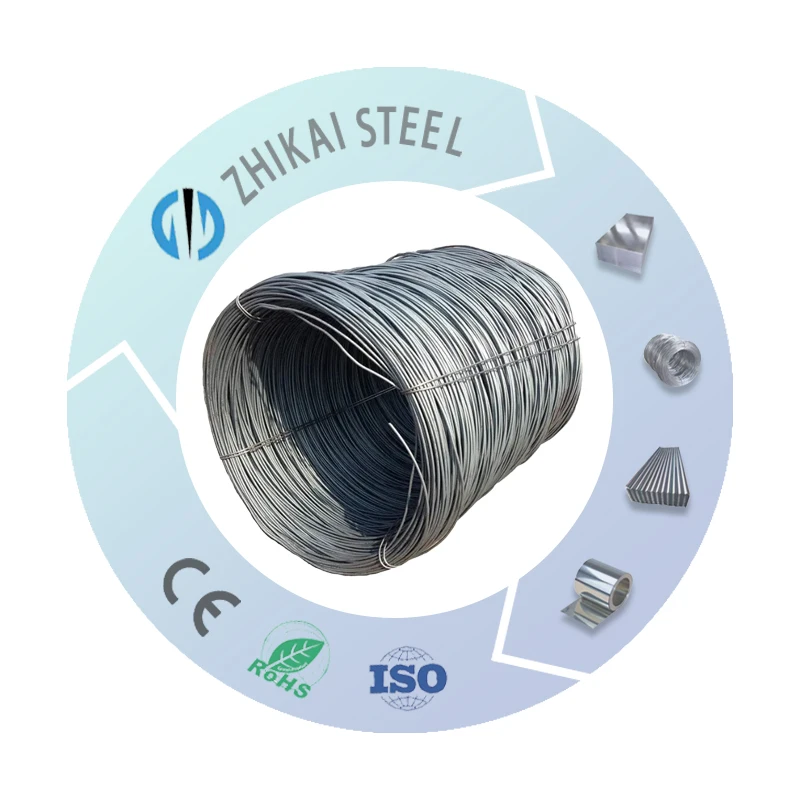 High Carbon Steel Spring Wire for Nail Making SAE 1006 SAE 1008 5.5mm 6.5mm 8mm 10mm Q235 Grade Drawn Wire Rod Raw Material