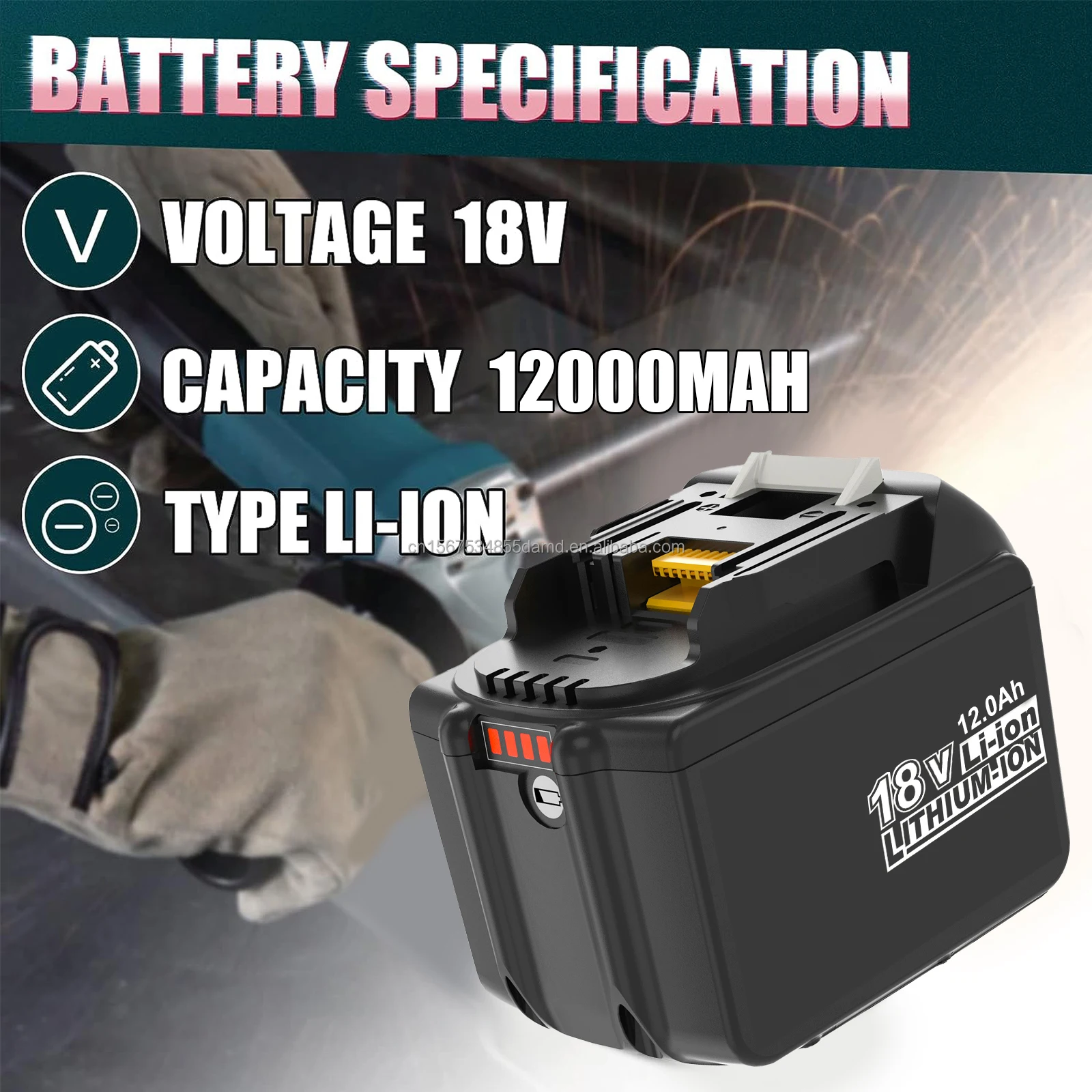 Strongest Power RHY BL1812B Lithium Ion 18v Batteries for Maki ta 18V Battery 12ah LXTs Drill Battery 18V Mak ita Power Tools