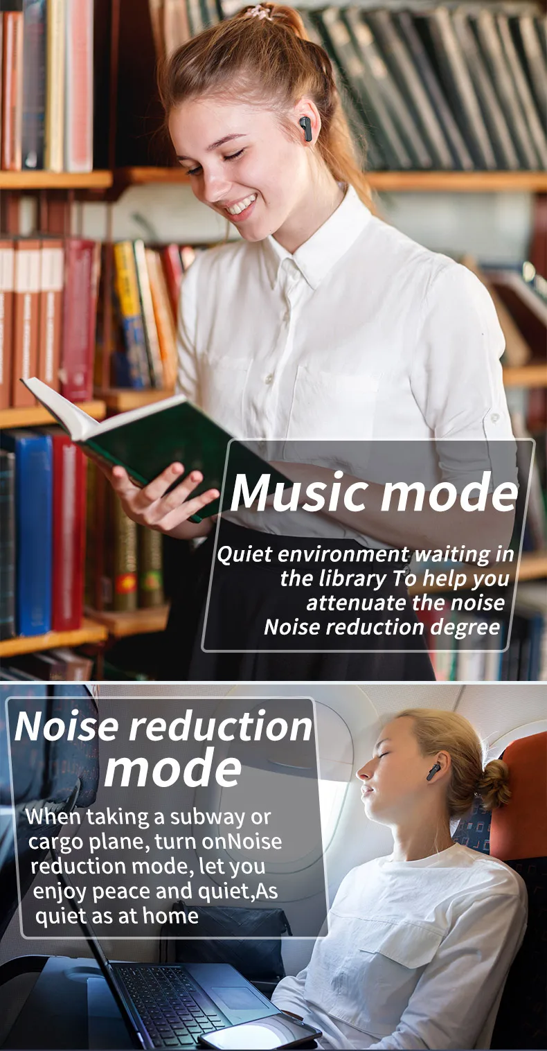 M11 ANC ENC call noise reduction Headphone 120 hours long battery life TWS Earphone HiFi Stereo Gaming Wireless Earbuds - ANKUX.COM