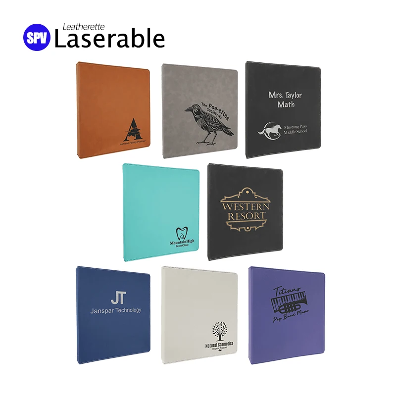 Laserable Leatherette 3 Ring Binders for Laser Engraving Blanks supplier