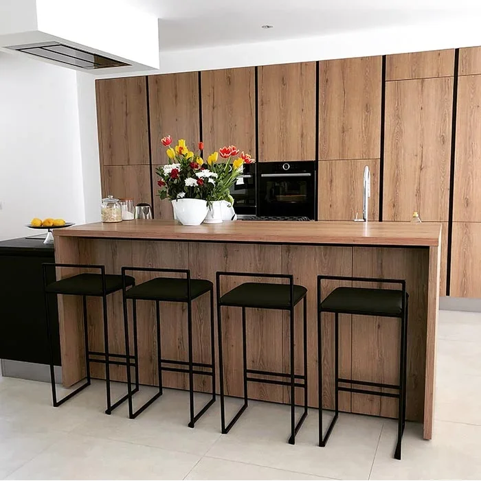 Modern Wholesale Minimalist Custom Color Restaurant Fabric Metal Bar