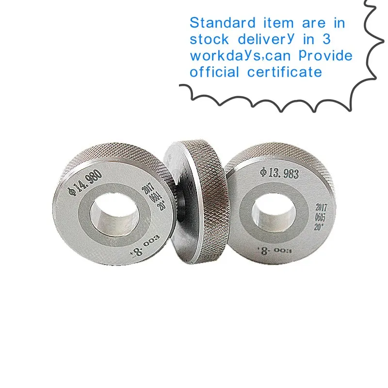 High Precision GO and NOGO Master Ring Gauge / Plain Ring Plug Gauge / Smooth O Ring Gauge Set