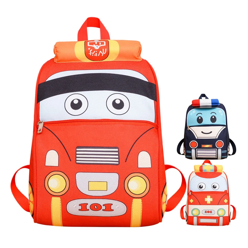 ALAZA Cute Cartoon Cars Backpack For Kids - School Bag With Chest Strap For Elementary & Kindergarten
