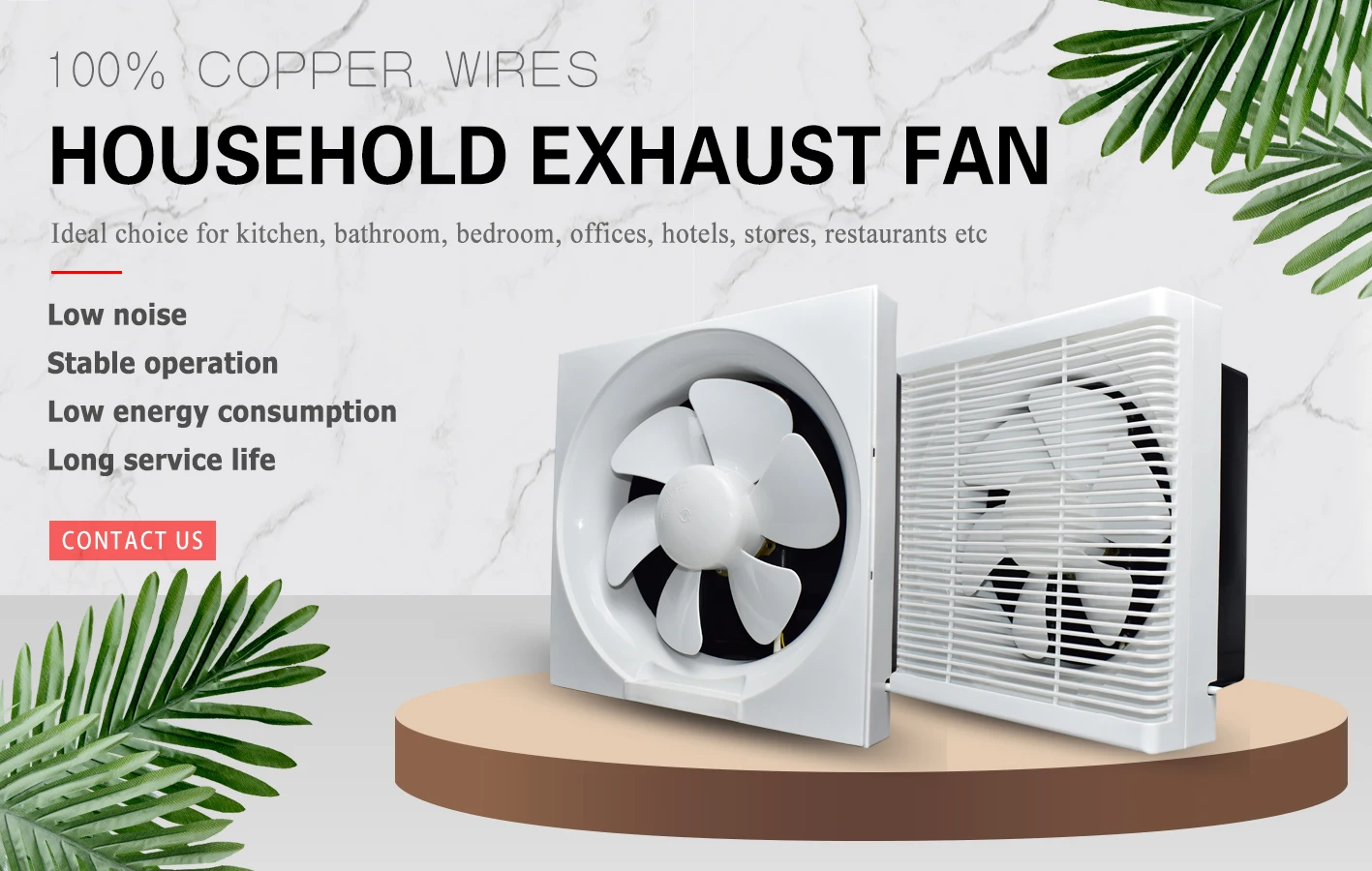 Wall Mounted Exhaust Fan, 220v, Plastic - detail 2
