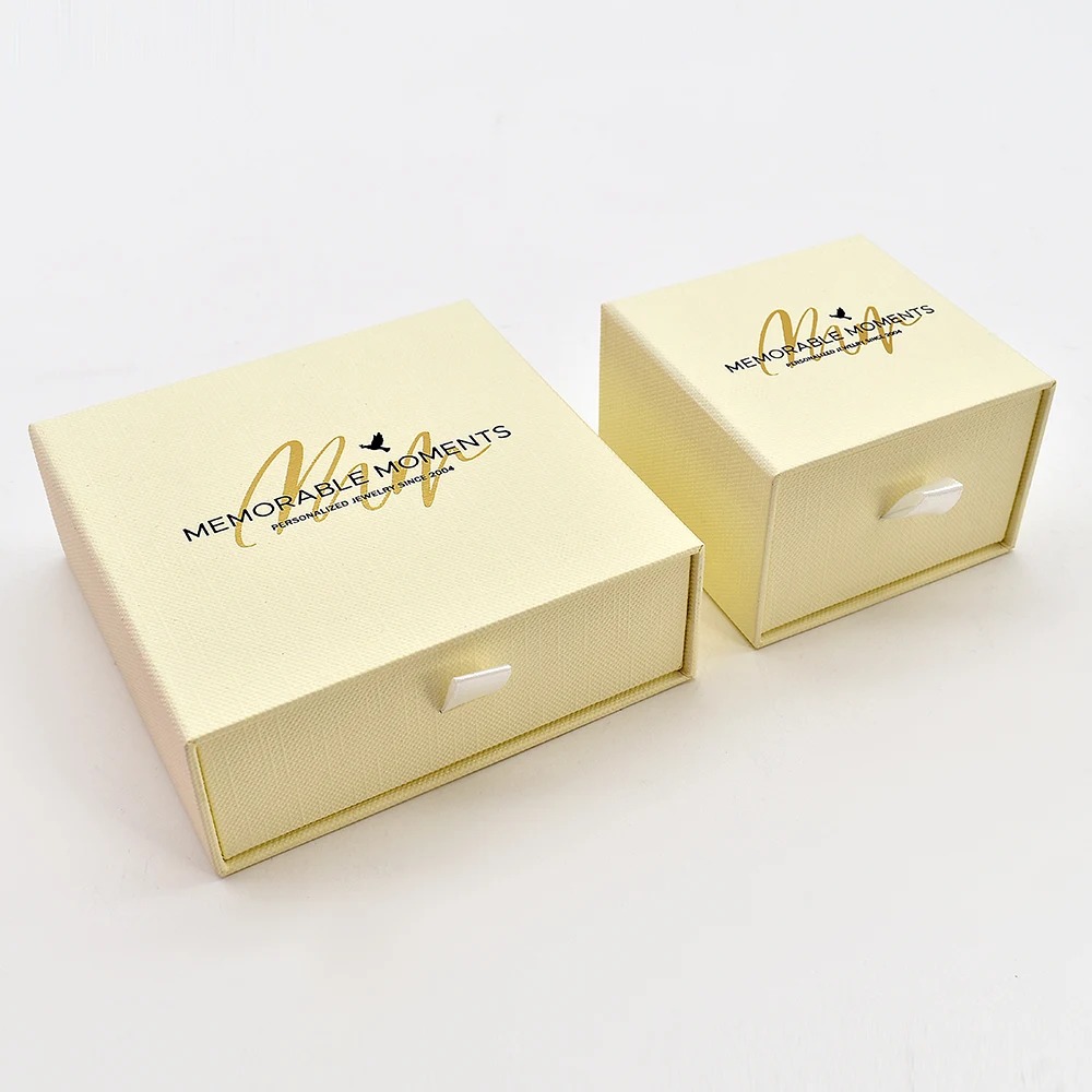 Luxury Custom Cardboard Drawer Sliding Necklace Earring Bracelet Ring Custom Gift Paper Packaging Jewelry Box manufacture