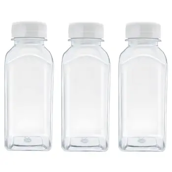 Manufacturer 100ml 200ml 250ml 300ml 350ml 400ml 450ml 500ml Bpa-Free PET Food Grade Juice Clear Plastic Bottles With Lid