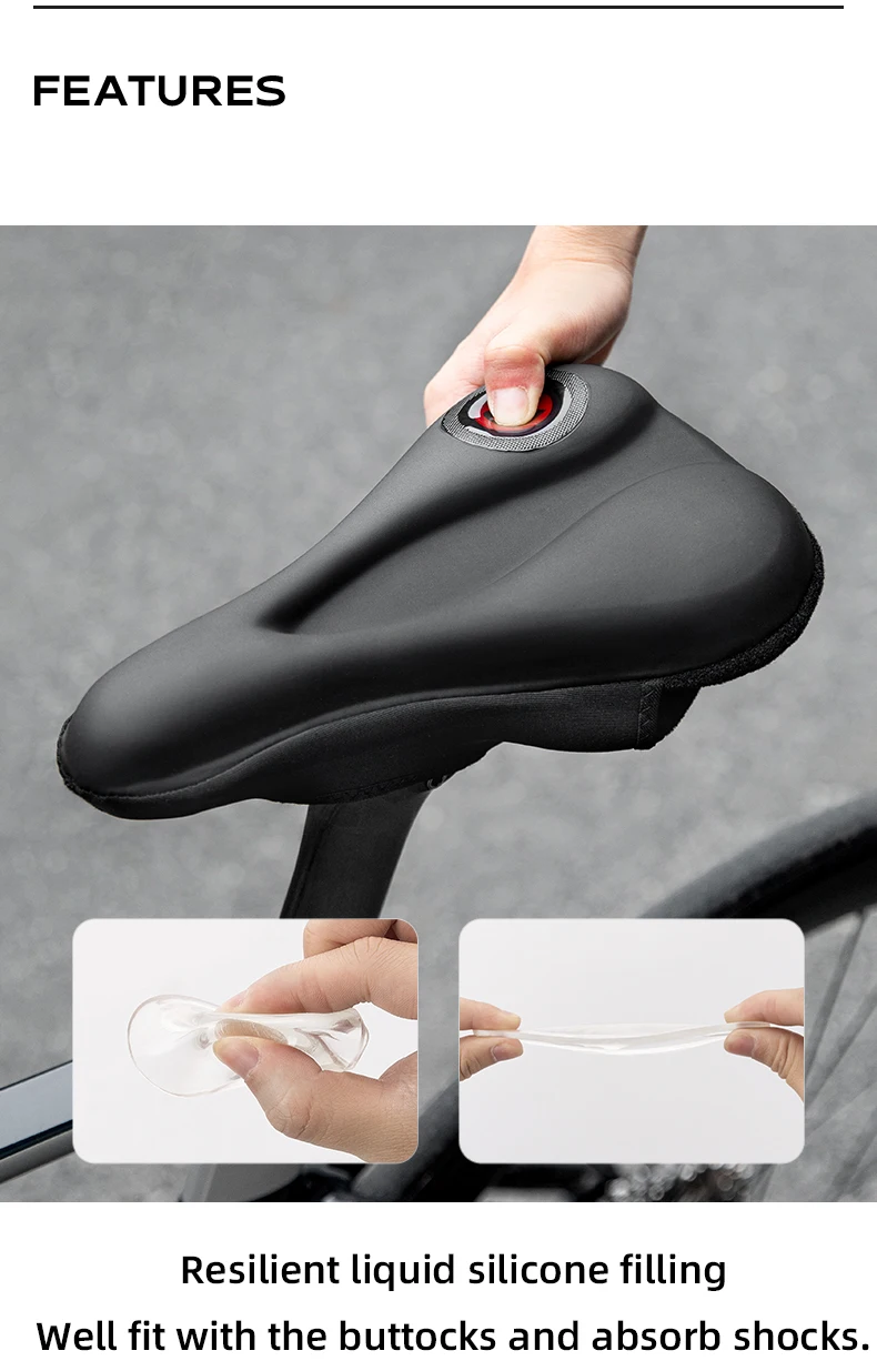 Rockbros Memory Foam Silicon Gels Comfortable Thick Sponge Soft Mtb